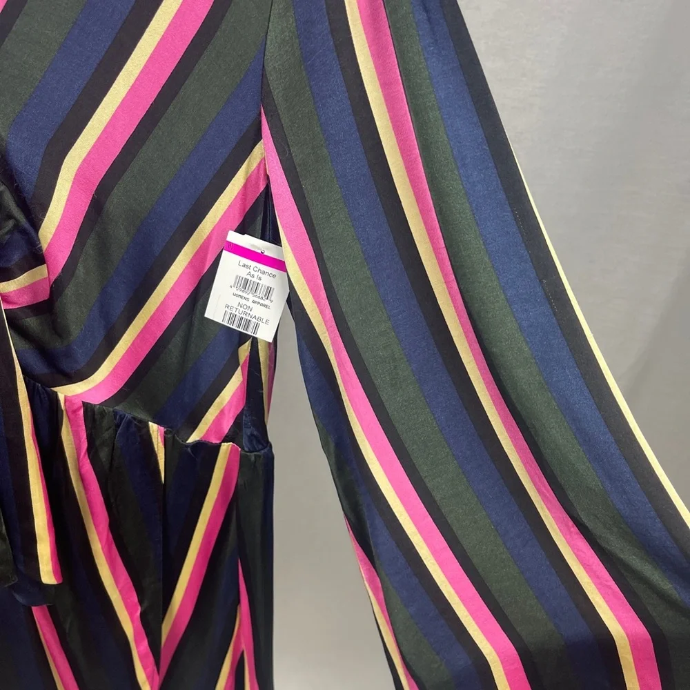 Top shop STRIPE PRINT MINI DRESS WITH TIE FRONT Size 8 (Medium) NWT - Picture 12 of 15